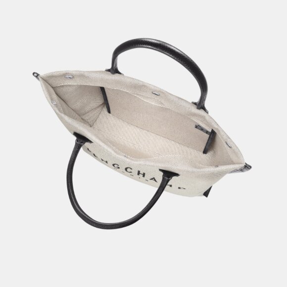 New LongChamp Essential M Tote bag Ecru Canvas - Picture 6 of 12